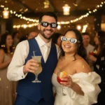 Kit 2 Óculos Retro Casei Casamento Festa Noiva Noivo Balada