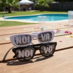 Kit 2 Óculos Festa Retro Quadrado Noivo Noiva Casamento