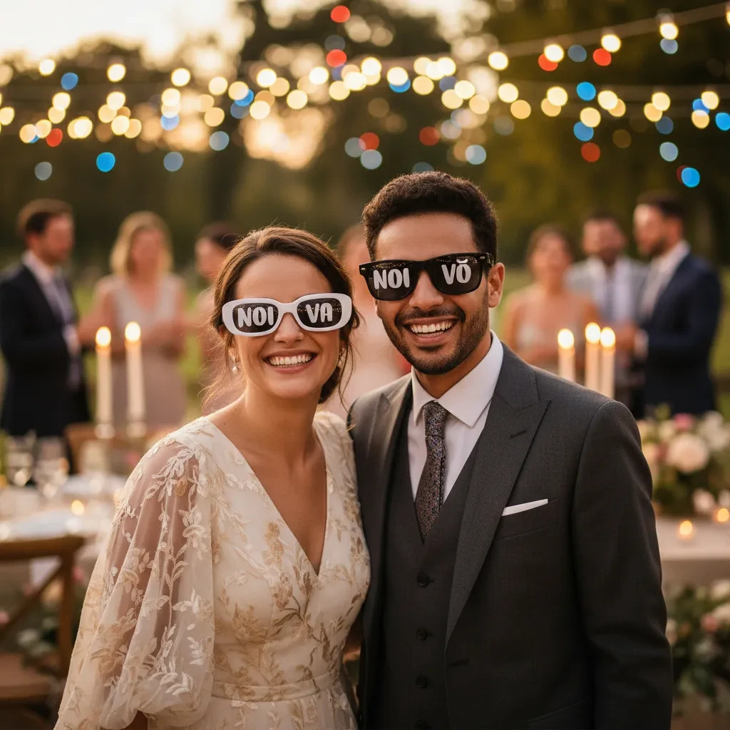 Kit 2 Óculos Festa Retro Quadrado Noivo Noiva Casamento Kit 2 Óculos Festa Retro Quadrado Noivo Noiva Casamento