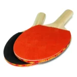 Kit 2 Raquete Tenis De Mesa Ping Pong Lisa Rede Retratil Pro Cor Vermelho/preto