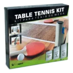 Kit 2 Raquete Tenis De Mesa Ping Pong Lisa Rede Retratil Pro Cor Vermelho/preto