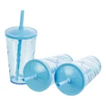 Kit 20 Copo Color Twister 500ml + 20 Balde De Pipoca 1,5l