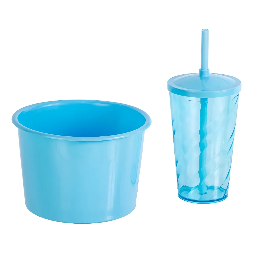 Kit 20 Copo Color Twister 500ml + 20 Balde De Pipoca 1,5l Kit 20 Copo Color Twister 500ml + 20 Balde De Pipoca 1,5l