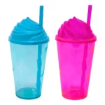 Kit 20 Copos Twister 300ml Tampa Chantilly 2 Cores Atacado