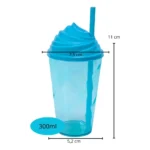 Kit 20 Copos Twister 300ml Tampa Chantilly 2 Cores Atacado