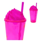 Kit 20 Copos Twister 300ml Tampa Chantilly 2 Cores Atacado