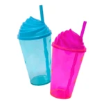 Kit 20 Copos Twister 300ml Tampa Chantilly 2 Cores Atacado