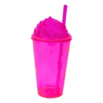 Kit 20 Copos Twister 300ml Tampa Chantilly 2 Cores Atacado