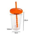 Kit 20 Copos Twister 500ml + 20 Baldes Pipoca 1,5l - Cinema Cor Laranja