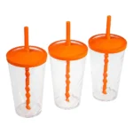 Kit 20 Copos Twister 500ml + 20 Baldes Pipoca 1,5l - Cinema Cor Laranja