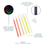 Kit 200 Pulseiras Neon Festa Balada Brilho Fluorescente Led