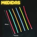 Kit 200 Pulseiras Neon Festa Balada Brilho Fluorescente Led