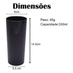 Kit 24 Copos Long Drink Colorido De Acrílico Solido 330 Ml