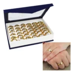 Kit 36 Anel Aliança Atacado Barato Aço 6mm Casamento Noivado