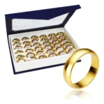 Kit 36 Anel Aliança Atacado Barato Aço 6mm Casamento Noivado