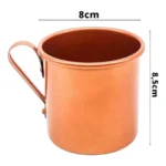 5 Caneca Moscow Mule Premium Aluminio 350ml Gelo Kit 5