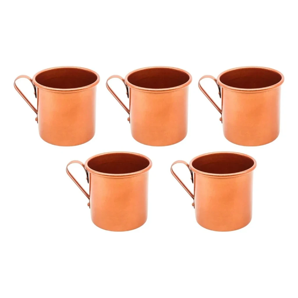 5 Caneca Moscow Mule Premium Aluminio 350ml Gelo Kit 5 5 Caneca Moscow Mule Premium Aluminio 350ml Gelo Kit 5