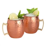 Kit 6 Canecas Moscow Mule Cobre 500 Ml Marteladas Laqueadas