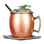 Kit 6 Canecas Moscow Mule Cobre 500 Ml Marteladas Laqueadas