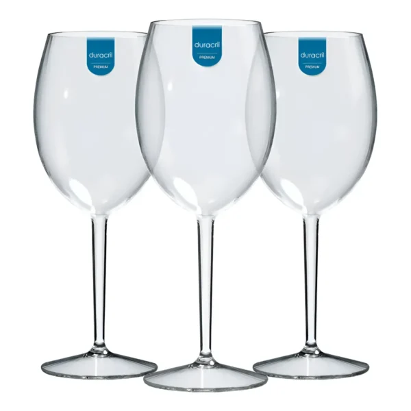 06 Taça De Vinho Transparente 600 Ml Elegance Premium