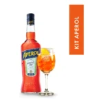 Kit Aperitivo Aperol 750ml com Taça