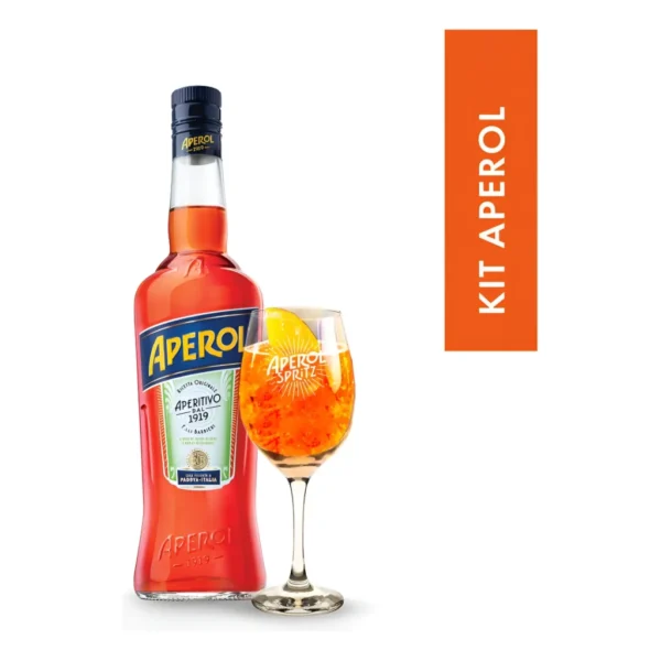 Kit Aperitivo Aperol 750ml com Taça