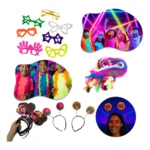 Kit Balada Festa 30pç Óculos Tiaras Marabus Sortido Carnaval