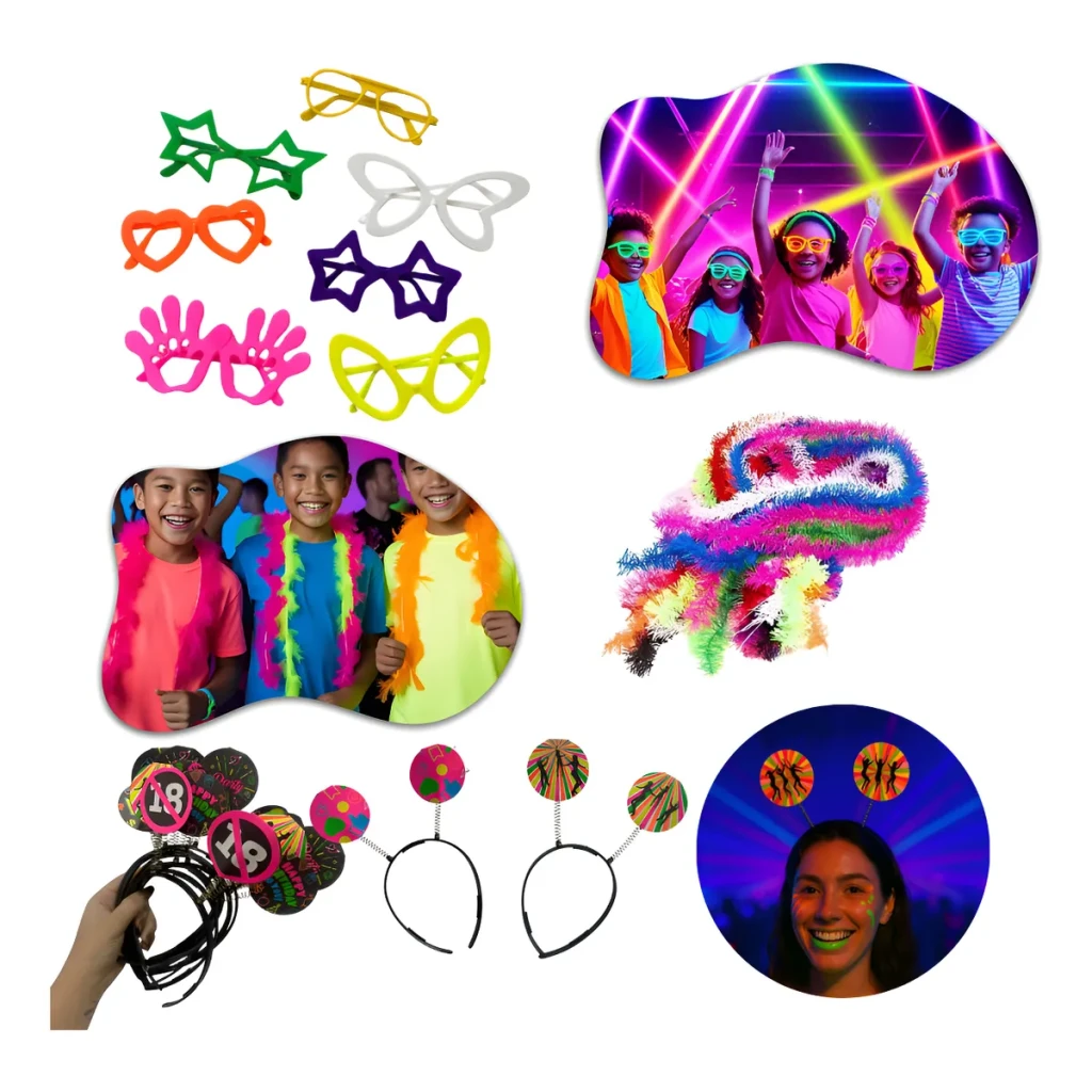 Kit Balada Festa 30pç Óculos Tiaras Marabus Sortido Carnaval Kit Balada Festa 30pç Óculos Tiaras Marabus Sortido Carnaval