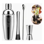 Kit Bar Coqueteleira 750ml Socador Dosador Drinks Bailarina