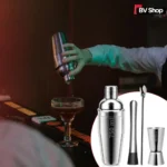 Kit Bar Coqueteleira 750ml Socador Dosador Drinks Bailarina