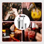 Kit Bar Coqueteleira 750ml Socador Dosador Drinks Bailarina