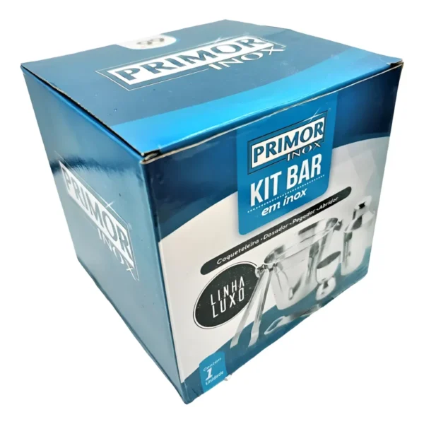 Kit Bar Profissional Coqueteleira 350ml 5 Peças Inox Primor