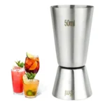 Kit Barman Coqueteleira Boston 820 Ml Profissional Drink Bar Cor Prateado