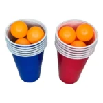 Kit Beer Pong 12 Copos Americanos 12 Bolinhas Jogo Cerveja
