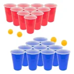 Kit Beer Pong 12 Copos Americanos 12 Bolinhas Jogo Cerveja
