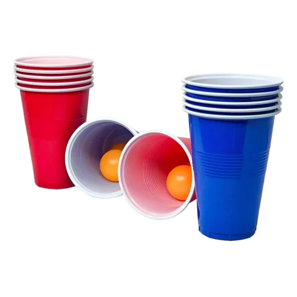 Kit Beer Pong 12 Copos Americanos 12 Bolinhas Jogo Cerveja