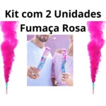 Kit Chá De Revelação Bastão Fumaça Colorida 20mm Azul E Rosa