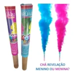 Kit Chá De Revelação Bastão Fumaça Colorida 20mm Azul E Rosa