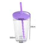 Kit 20 Copos Twister 500ml + 20 Baldes Pipoca 1,5l - Cinema Cor Lilás