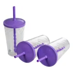 Kit 20 Copos Twister 500ml + 20 Baldes Pipoca 1,5l - Cinema Cor Lilás