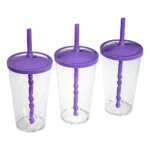 Kit 20 Copos Twister 500ml + 20 Baldes Pipoca 1,5l - Cinema Cor Lilás