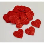1.000 Apliques Coração Com 1,5 Cm Eva Glíter ( Sem Adesivo)