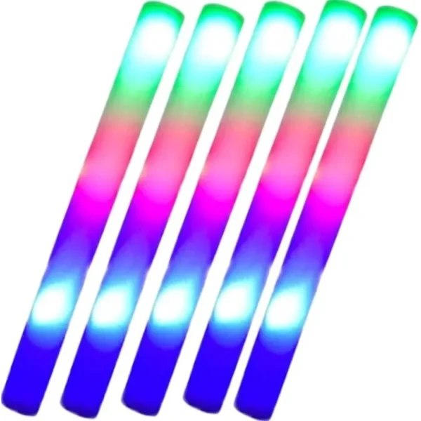 Kit 10 Bastão Led Espuma Casamento Balada Neon Pisca Festa