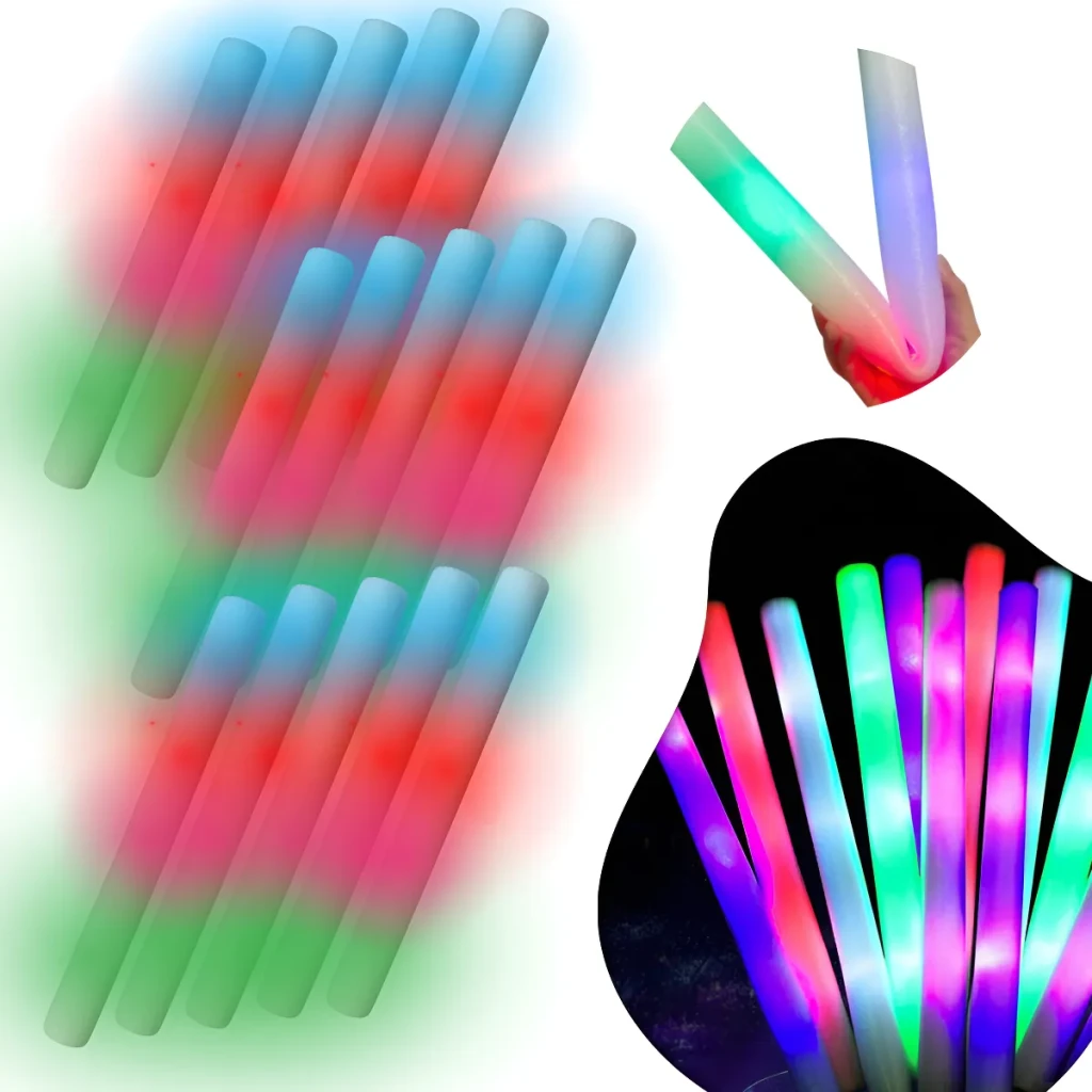 Kit 10 Bastão Led Neon Espuma Formatura Balada Festa Kit 10 Bastão Led Neon Espuma Formatura Balada Festa