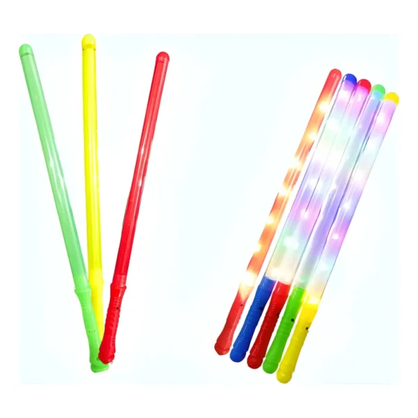 Tiri Kit 10 Bastao Led Plastico Pisca Festa Balada Algodão