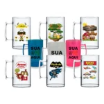 Kit 10 Copo Caneca Acrílico 500ml Personalizada Lembrancinha