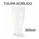 Kit 10 Copo Tulipa Acrílico Transparente Chopp Cerveja Festa