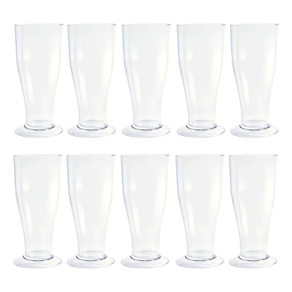 Kit 10 Copo Tulipa Acrílico Transparente Chopp Cerveja Festa Kit 10 Copo Tulipa Acrílico Transparente Chopp Cerveja Festa