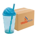 Kit 10 Copo Twister 300 Tampa Chantily Canudo Atacado Varejo