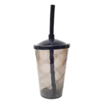 Kit 10 Copos Twister 400ml Com Tampa E Canudo Full